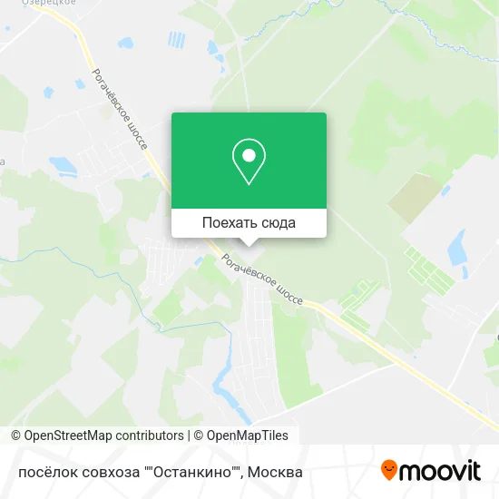 Карта посёлок совхоза ""Останкино""