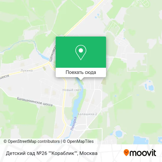 Карта Детский сад №26 ""Кораблик""