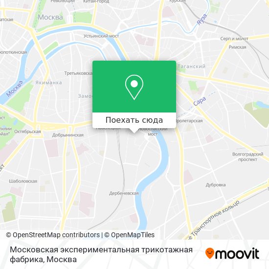 Карта Московская экспериментальная трикотажная фабрика