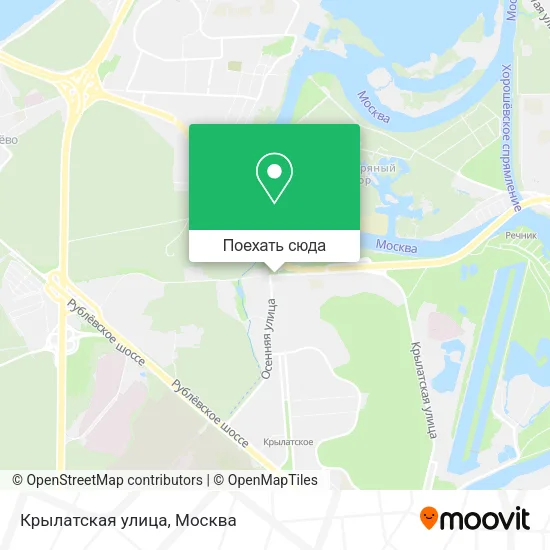 Карта Крылатская улица