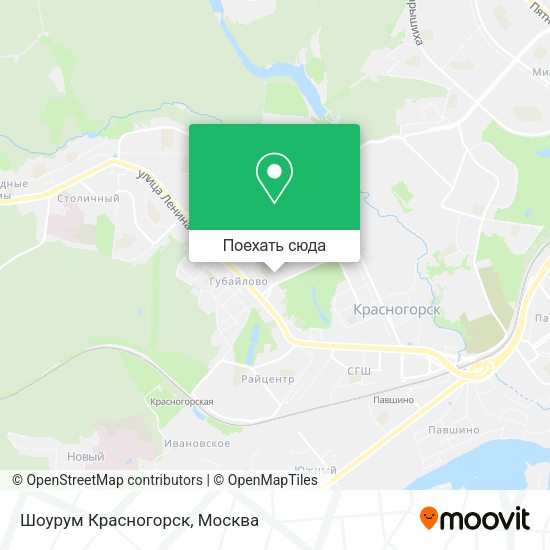 Карта Шоурум Красногорск