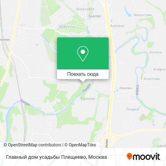 Карта Главный дом усадьбы Плещеево