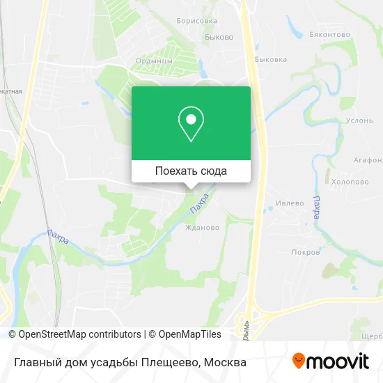 Карта Главный дом усадьбы Плещеево