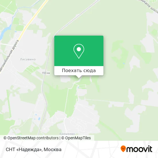 Карта СНТ «Надежда»