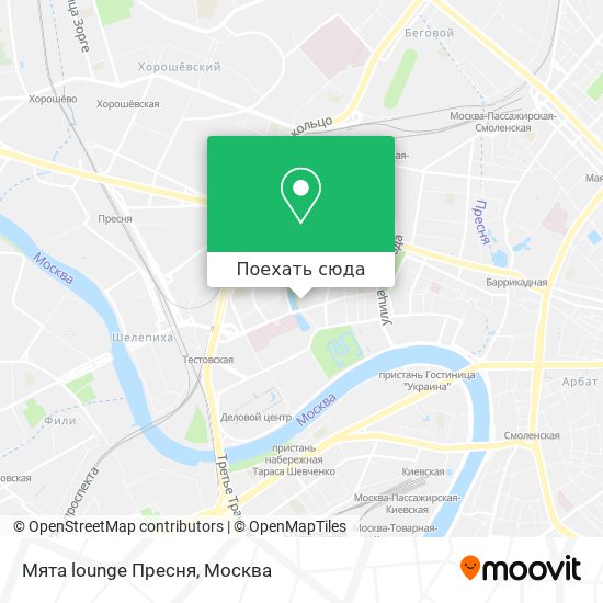 Карта Мята lounge Пресня