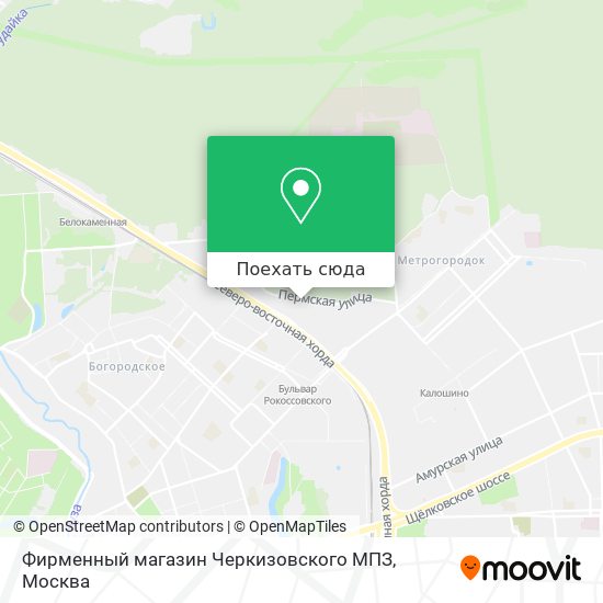 Карта Фирменный магазин Черкизовского МПЗ