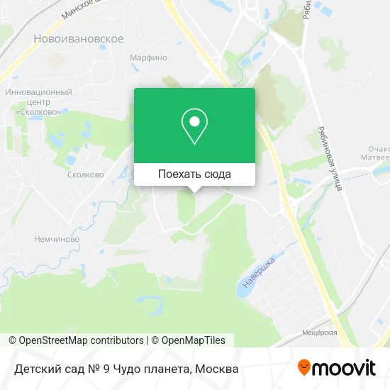 Карта Детский сад № 9 Чудо планета