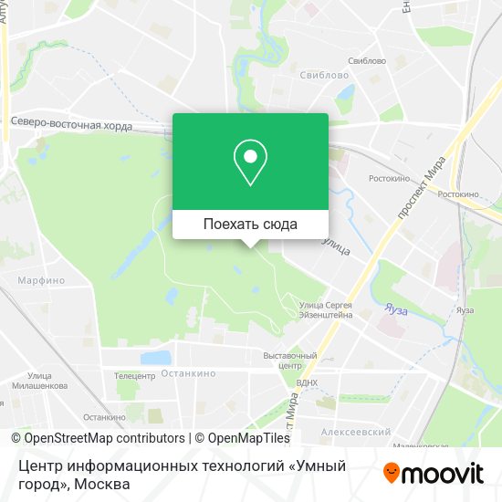 Карта Центр информационных технологий «Умный город»
