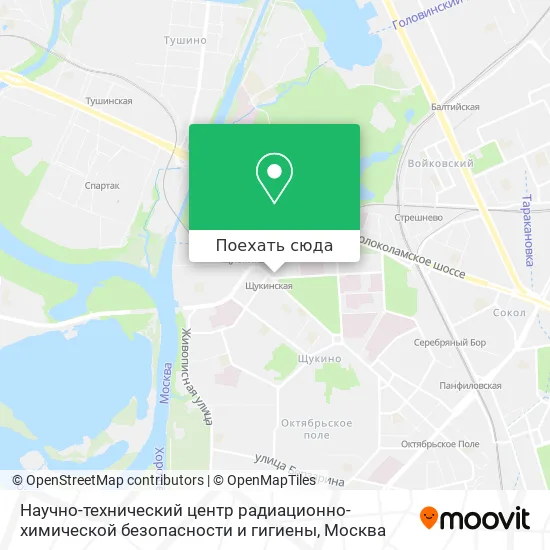Карта Научно-технический центр радиационно-химической безопасности и гигиены