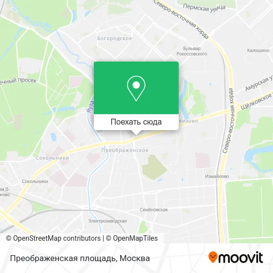 Карта Преображенская площадь