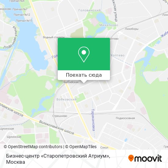 Карта Бизнес-центр «Старопетровский Атриум»