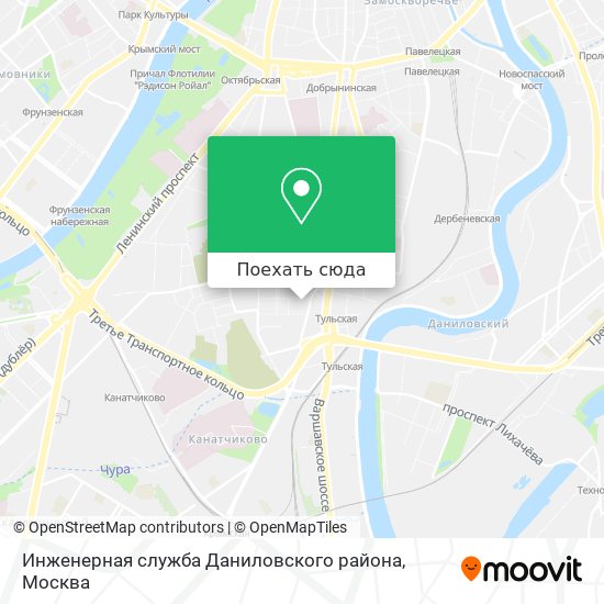 Карта Инженерная служба Даниловского района