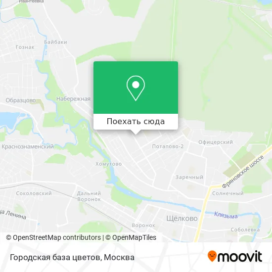 Карта Городская база цветов