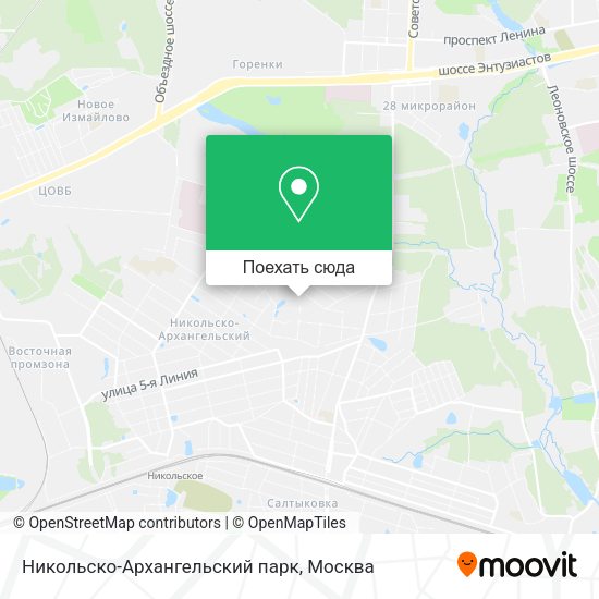 Карта Никольско-Архангельский парк