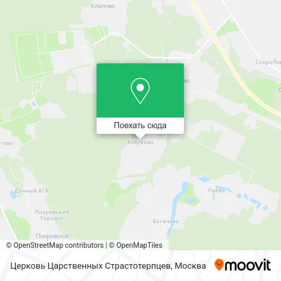 Карта Церковь Царственных Страстотерпцев