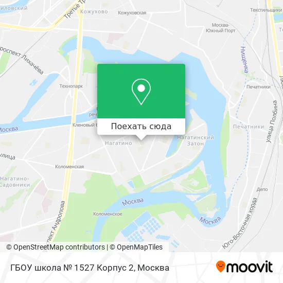 Карта ГБОУ школа № 1527 Корпус 2