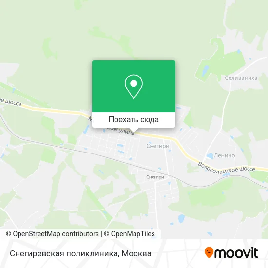 Карта Снегиревская поликлиника