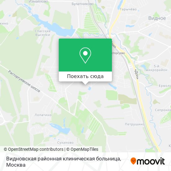 Карта Видновская районная клиническая больница