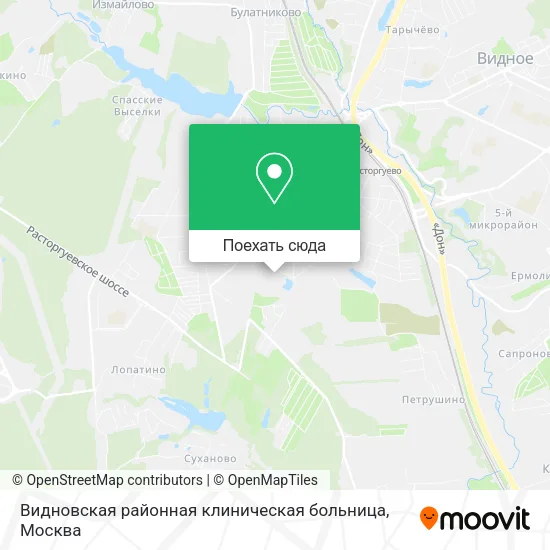 Карта Видновская районная клиническая больница