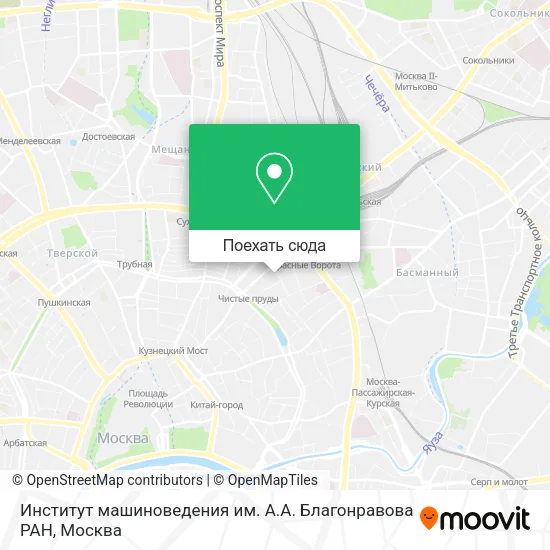 Карта Институт машиноведения им. А.А. Благонравова РАН