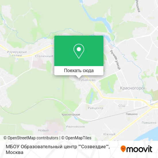 Карта МБОУ Образовательный центр ""Созвездие""
