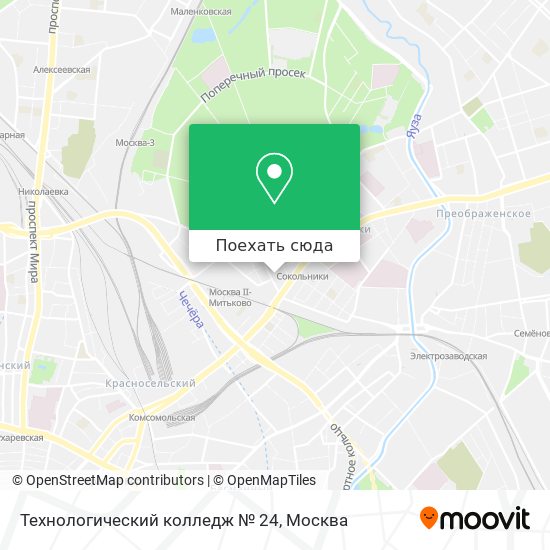 Карта Технологический колледж № 24