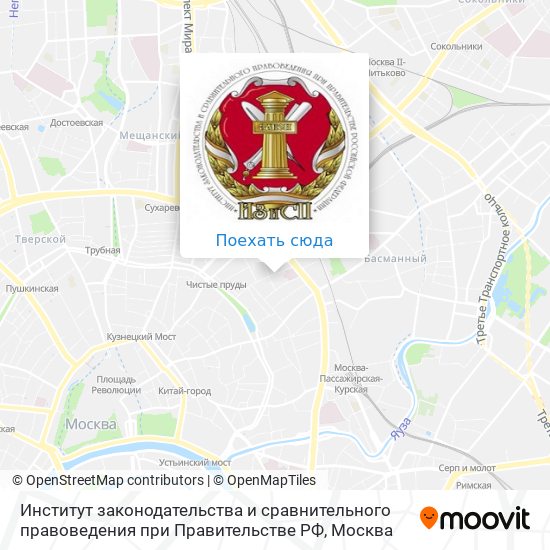 Карта Институт законодательства и сравнительного правоведения при Правительстве РФ