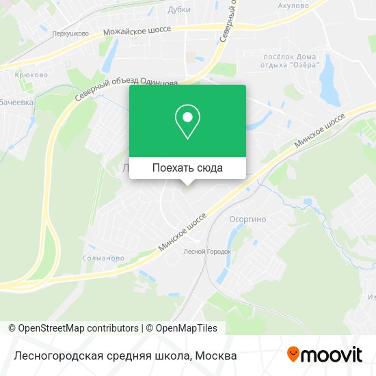 Карта Лесногородская средняя школа