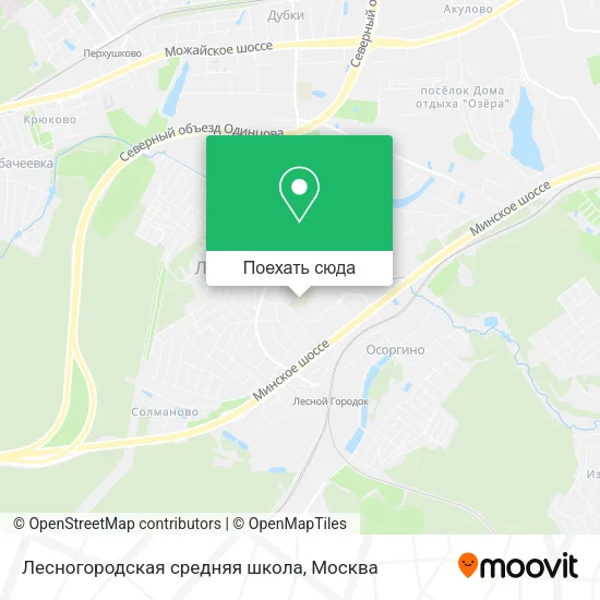 Карта Лесногородская средняя школа