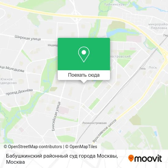 Карта Бабушкинский районный суд города Москвы