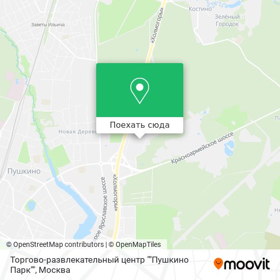 Карта Торгово-развлекательный центр ""Пушкино Парк""