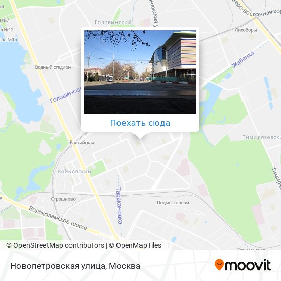 Карта Новопетровская улица