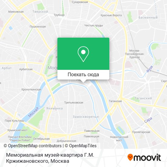 Карта Мемориальная музей-квартира Г.М. Кржижановского