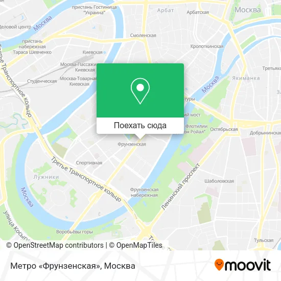 Карта Метро «Фрунзенская»