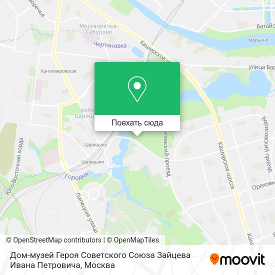 Карта Дом-музей Героя Советского Союза Зайцева Ивана Петровича