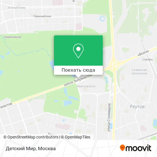 Карта Детский Мир