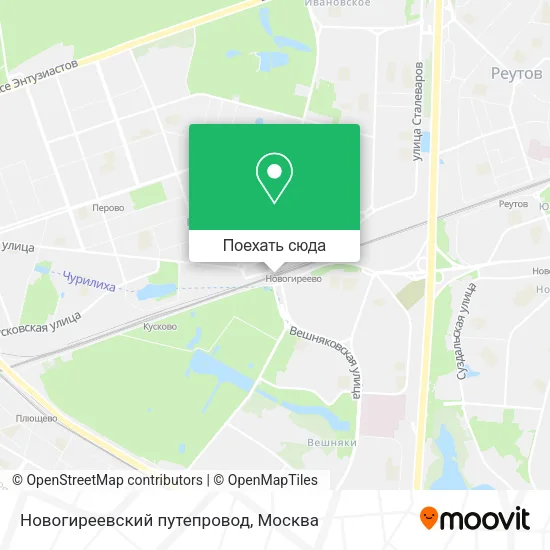 Карта Новогиреевский путепровод