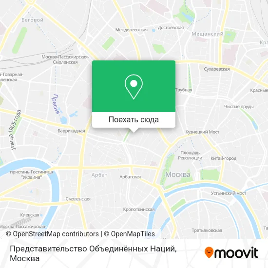 Карта Представительство Объединённых Наций
