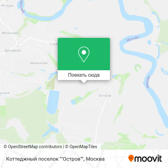 Карта Коттеджный поселок ""Остров""