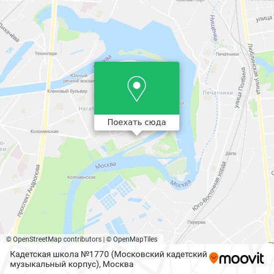 Карта Кадетская школа №1770 (Московский кадетский музыкальный корпус)