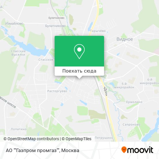 Карта АО ""Газпром промгаз""