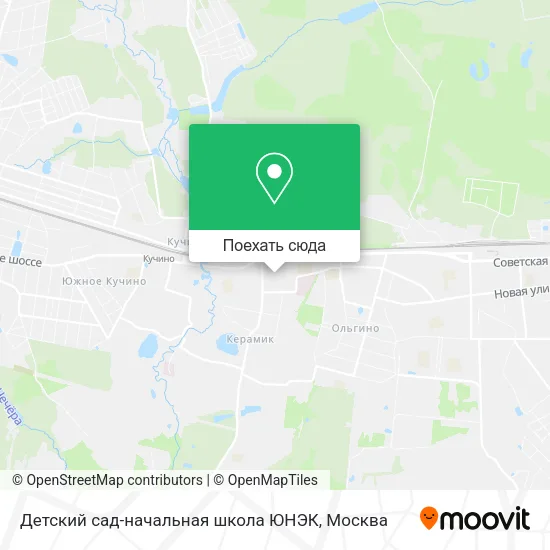 Карта Детский сад-начальная школа ЮНЭК