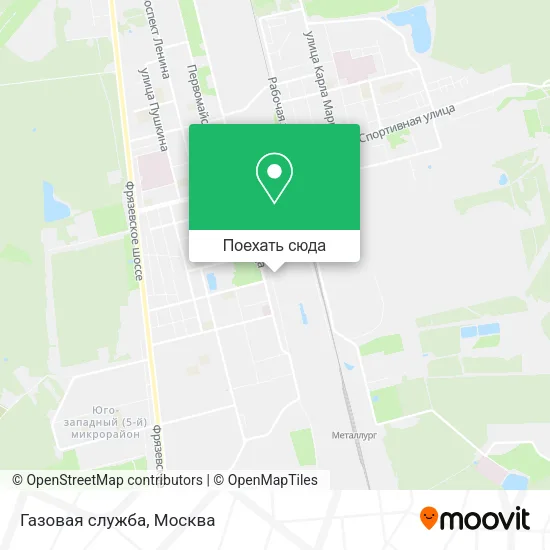Карта Газовая служба