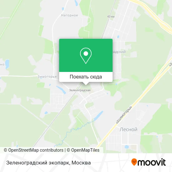 Карта Зеленоградский экопарк
