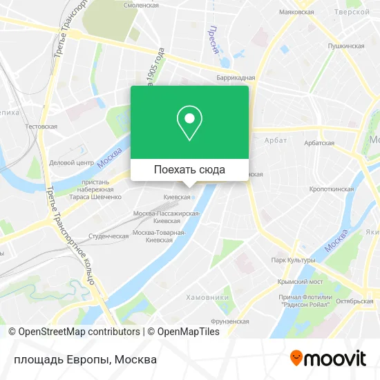 Карта площадь Европы