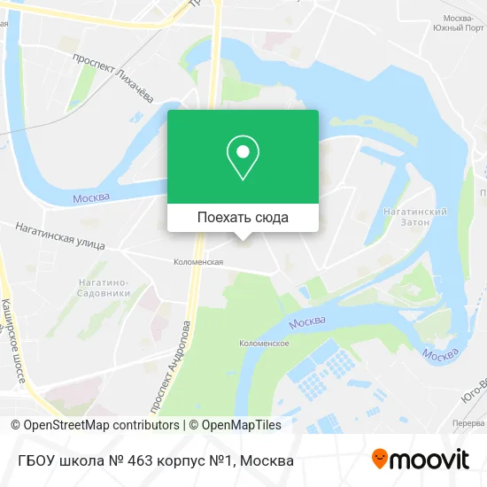 Карта ГБОУ школа № 463 корпус №1