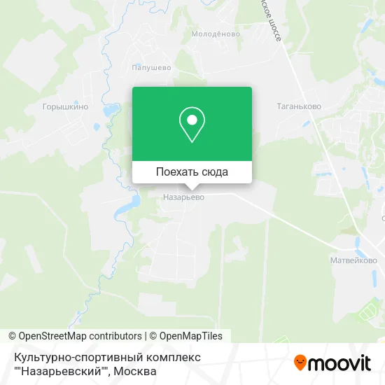 Карта Культурно-спортивный комплекс ""Назарьевский""