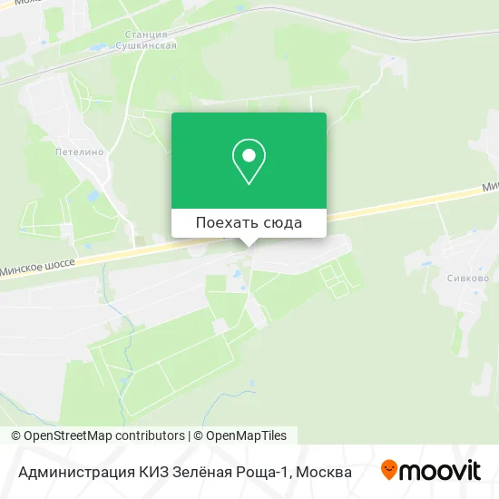 Карта Администрация КИЗ Зелёная Роща-1