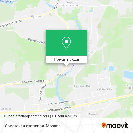 Карта Советская столовая