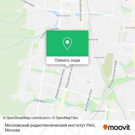 Карта Московский радиотехнический институт РАН